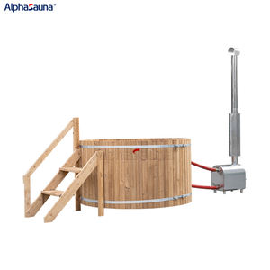 Fmaily Utiliser des bains à remous de massage en bois avec couvercle - Product Image 2