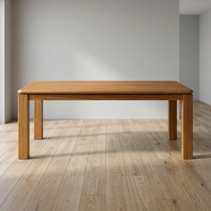 Table à manger moderne et contemporaine en teck massif belge, avec cadre Shadow Reveal, écologique et durable, 10 places, pour appartements et hôtels - Product Image 3