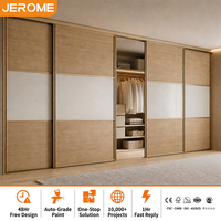 Meubles de chambre à coucher modernes sur mesure, système de dressing intégré avec portes coulissantes pour vêtements