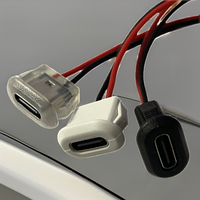 AOMEI Type-C2P 2P Prise femelle à coller, port de charge ovale pour lampe de bureau à pression directe, adaptateur USB pour véhicule électrique