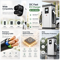 Solution de recharge commerciale pour les parkings publics et les dépôts de flottes CCS2/GB/T 60-120kW Entrée 380V OCPP 1.6 Accès par 4G RFID/Codes QR