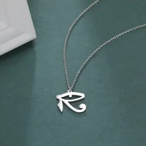 Ancient Egypt The Eye of Horus Pendant Necklace Stainless Steel Talisman Necklace For Women Jewelry Gifts Wholesale