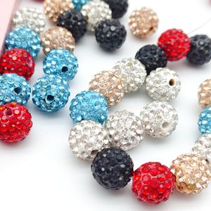 10mm tanah liat polimer Glitter One Glitter warna-warni longgar manik-manik perak jimat untuk Gelang Kalung Anting membuat perhiasan bahan - Product Image 1