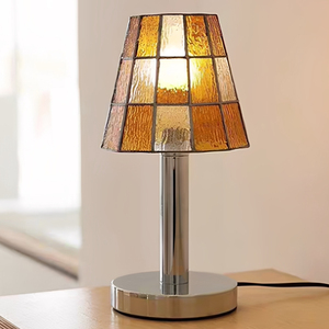 <span class=keywords><strong>Lampe</strong></span> de table <span class=keywords><strong>Tiffany</strong></span> en verre teinté, source de lumière LED, <span class=keywords><strong>lampe</strong></span> de bureau <span class=keywords><strong>Tiffany</strong></span> en mosaïque de verre du milieu du siècle pour chambre à coucher, salon, bureau - Product Image 4
