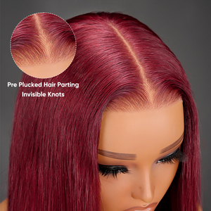 50 Inch <strong>Red</strong> Wine Burgundy Colored <strong>Wigs</strong> Exclusive Lengths 30-50 Inch Luxury Human Hair <strong>Wigs</strong> 13*6 HD Lace Front <strong>Wigs</strong> - Product Image 5