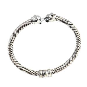 Panther Head Twisted <b>Men's</b> Bracelet Romantic Spring Clasp Handmade Turkish Jewelry - Product Image 1