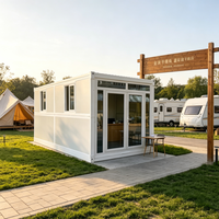 Maison conteneur préfabriquée extensible, bureau de chantier portable, réception de camping, bureau modulaire pour jardin et cour arrière