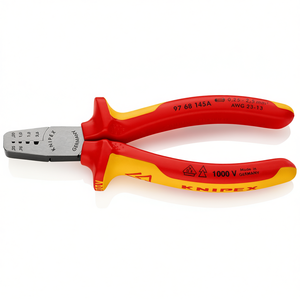 Alicates de crimpado Knipex 0.25-2.5 mm AWG 23-13 1000 V aislados, hechos en Alemania - Product Image 3