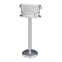 Seau à glace ovale moderne et minimaliste en acier inoxydable 304 pour cocktails et boissons, idéal pour le vin rouge - Importation transfrontalière