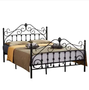 Bed Frame Style Metal Hotel Single Thickened Iron Nordic Princess Simple Modern Creative Bedroom Furniture Home Bed European