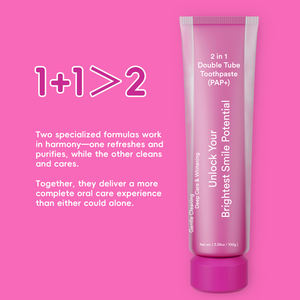 Professional PAP+ Dual-Chamber 2-in-1 Whitening <strong>Toothpaste</strong> Fluoride &amp; <strong>SLS</strong> <strong>Free</strong> Tooth Whitening <strong>Toothpaste</strong> for Smoker - Product Image 6