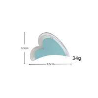 Pince à cheveux YuXi en forme de cœur pour fille, simple et polyvalente, en acétate, pince requin cœur, nouvelle collection 2026, accessoire capillaire