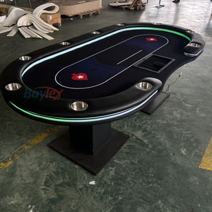 Tables de <span class=keywords><strong>poker</strong></span> de casino personnalisables 2026 de 96/102/110 pouces, tables de <span class=keywords><strong>poker</strong></span>, tables de blackjack, tables de <span class=keywords><strong>poker</strong></span> personnalisées avec 8/9/10 porte-gobelets et lumières LED - Product Image 5