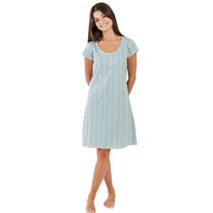 Abito Estivo <span class=keywords><strong>in</strong></span> <span class=keywords><strong>Cotone</strong></span> da <span class=keywords><strong>Donna</strong></span> con Logo Personalizzato Stampato Manica Corta Stile Casual Vita Naturale Tessuto per Spiaggia Uso Quotidiano/Vacanze - Product Image 1