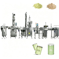 Machine de remplissage et d'emballage entièrement automatique pour poudres fines et épices, avec pesage et remplissage par vis sans fin pour bouteilles