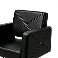Chaise de coiffeur professionnelle hydraulique inclinable avec appui-tête et repose-pieds réglables pour la coupe de cheveux