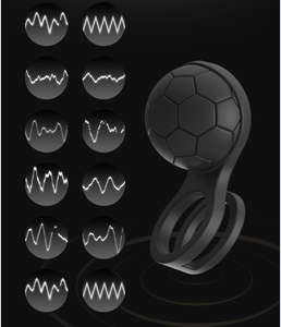 Haan Penis Ring Vibrator Siliconen Rubber Mannelijke Producten Sterke Trillingen Vertragen Ejaculatie Voetbal Cock Ring - Product Image 2