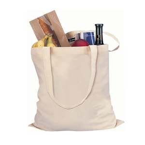 Eco-Friendly Shopping Beach Library Recycled Portable 6 Oz Blank 100% Organic Cotton Canvas Tote Bags Wholesale