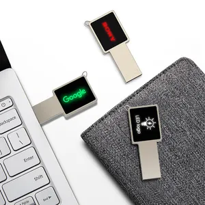 Top Vente Personnalisé LOGO LED Mini Métal Pendrive USB 2.0 3.0 USB-C Lecteur Flash