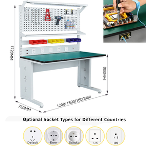 Banco da Lavoro Antistatico ESD Certificato IEC 61340 con Telaio in Acciaio per Linee di Assemblaggio SMT, Produzione Elettronica e Fabbriche EMS - Product Image 5