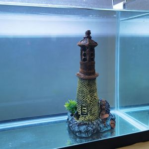 Adorno <span class=keywords><strong>de</strong></span> Paisaje para Pecera con Forma <span class=keywords><strong>de</strong></span> <span class=keywords><strong>Faro</strong></span> Antiguo, Accesorio Decorativo Especial para Acuarios - Product Image 5