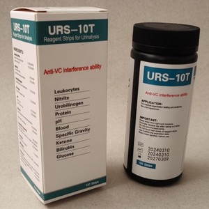 Tiras Reactivas de Orina Urs-10t, 100 Tiras, Kit de Diagnóstico de Análisis de Orina Anti-Interferencia VC - Product Image 1