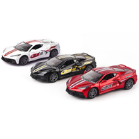 Coche de Juguete de Metal a Escala 1:32, Modelo de Coche de Carreras de Aleación, Simulación de Coche de Carreras, Puerta Abatible, Regalo Promocional para Niños