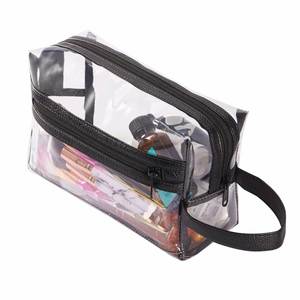 Sac de toilette promotionnel en PVC robuste, imperméable, avec fermeture éclair, multi-poches, pour crayons et articles de toilette, OEM - Product Image 1