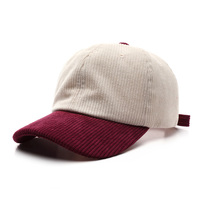 Gorra de Béisbol Unisex Personalizada OEM con Logotipo Bordado, Color Sólido, Imagen Común, Visera Ligera de Pana, Protección Solar para Exteriores