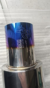 Silencieux d'échappement en acier inoxydable à flux direct, entrée 3 pouces, sortie 4,5 pouces, silencieux d'échappement HKS bleu 5 pouces - Product Image 3