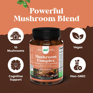 Extra Sterke Paddenstoelencomplex <span class=keywords><strong>Capsules</strong></span> Paddestoelsupplement <span class=keywords><strong>Capsules</strong></span> Met Reishi Chaga <span class=keywords><strong>Cordyceps</strong></span> & Hersenondersteuningssupplement - Product Image 4
