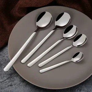 Coreano di alta qualità tè Dessert argento Set 304 in acciaio inox cucchiai con Logo