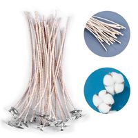 Mèche de bougie sans fumée de 6-20 cm pour cire de soja et lampe à kérosène, en coton tissé parfumé pour usage domestique, grande base, technique d'injection