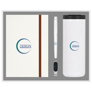 Business Gift Set for Partners: Customize Notebook Ball Point <b>Pen</b> w <b>Refill</b> USB Pocket Drive Vacuum Mug with Your Logo - Product Image 2