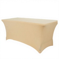 Housse de table rectangulaire en polyester élastique, fabriquée à la main et personnalisée en usine, pour cocktails, conférences et extérieur