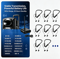 Écouteurs sans fil Bluetooth haut de gamme à double son stéréo, à porter autour du cou, casque DJ intelligent pour soirées et danse en groupe