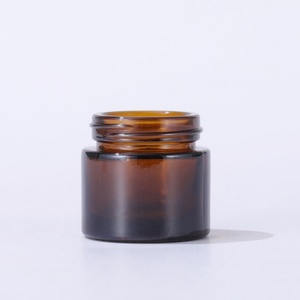 Envases Cosméticos Vacíos de Vidrio Ámbar de 1oz, Frascos Redondos con Revestimientos Interiores y Tapas de Bambú para Almacenar Lociones, Polvos y Ungüentos - Product Image 3