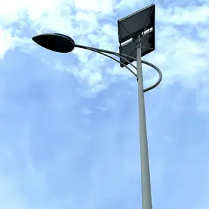 shuntai 2.5m Portable Telescopic Aluminum Lamp Post Qatar Galvanized Fiber Single Arm Light Pole