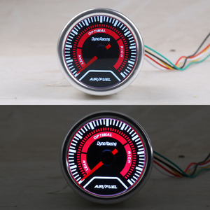 Jauge de rapport air-carburant universelle 52 mm pour voiture de course avec écran LCD, miroir clair et foncé, lumière blanche, jauge automobile à lumière blanche utilisée - Product Image 3