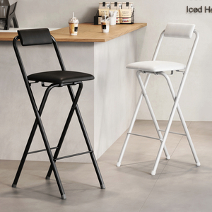 Tabouret de <span class=keywords><strong>Bar</strong></span> Pliable En Métal En Cuir Comptoir Cuisine Nordique Mobilier De Maison Moderne Tabourets Hauts En Bois Noir De Luxe Chaises Pliantes <span class=keywords><strong>Bar</strong></span> - Product Image 1