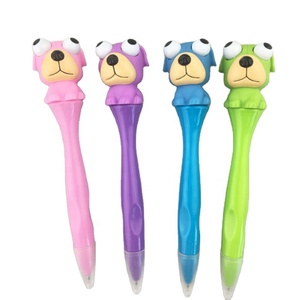 Bolígrafos de plástico popper pug de ojos 3d, bolígrafos con logo de perro Popeye, novedad - Product Image 5