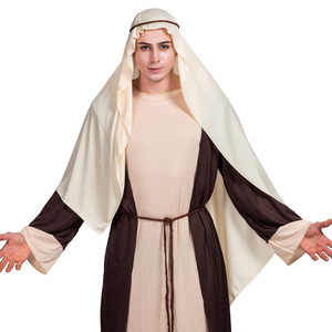 Disfraz de Pastor Medieval para Adulto, Traje de Navidad de Jesús, Cosplay de Halloween con Tocado, Poliéster, Venta al por Mayor - Product Image 3