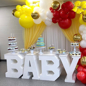 بالجملة حفل زفاف توريد الديكور الأبيض الحب الطفل رسالة فندق بوفيه طاولة الحلوى طاولة العشاء - Product Image 4