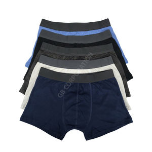 Boxer pour hommes en coton tricoté extensible personnalisé 100% grande taille slip mi-haut confortable style classique sous-vêtements pour adultes respirant - Product Image 4