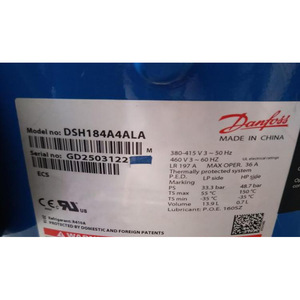 Compresor de Aire Danfoss DSH184A4ALA 380-415V Trifásico para Aplicaciones de Refrigeración y Calefacción - Product Image 1
