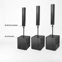 Système de haut-parleurs colonne actifs professionnels FUNINC Audio CB-1541A 8 Ohms 4*4'' pour églises et scènes de concert