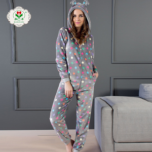 Venta al por mayor <span class=keywords><strong>Kigurumi</strong></span> franela de dibujos animados <span class=keywords><strong>pijama</strong></span> onesie unicornio ropa para las mujeres - Product Image 3