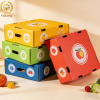 Boîtes d'emballage en carton ondulé de haute qualité pour fruits (oranges, pommes, citrons) – Boîtes de présentation laminées mates