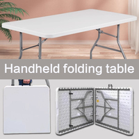 Prix de gros Tables de salle à manger modernes rectangulaires blanches écologiques Pliantes Jardin Extérieur Fête Mariage Événements