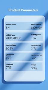 Enceinte portable sans fil mini LED étanche de qualité sonore supérieure avec USB pour fêtes et utilisation en extérieur – Expédition depuis l'entrepôt international - Product Image 6